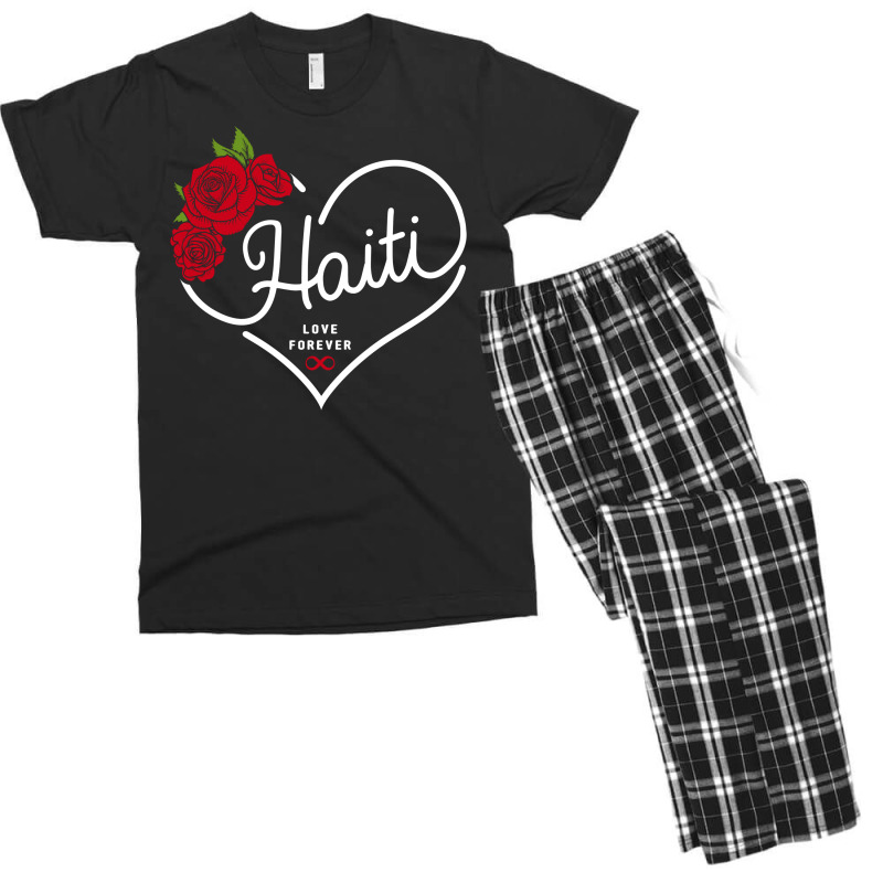 Haiti Love Forever Men's T-shirt Pajama Set by honeysuckle | Artistshot