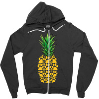 Cute For Dog Lover Pineapple Paw Print Zipper Hoodie | Artistshot