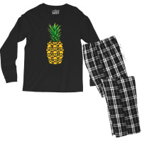 Cute For Dog Lover Pineapple Paw Print Men's Long Sleeve Pajama Set | Artistshot