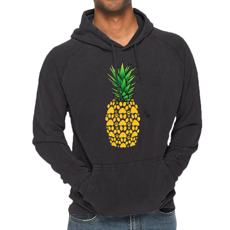 Cute For Dog Lover Pineapple Paw Print Vintage Hoodie by Aiello Mcdade | Artistshot