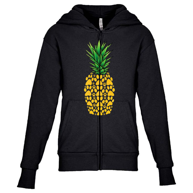 Cute For Dog Lover Pineapple Paw Print Youth Zipper Hoodie by Aiello Mcdade | Artistshot