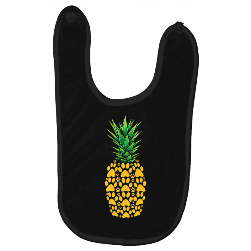 Cute For Dog Lover Pineapple Paw Print Baby Bibs by Aiello Mcdade | Artistshot