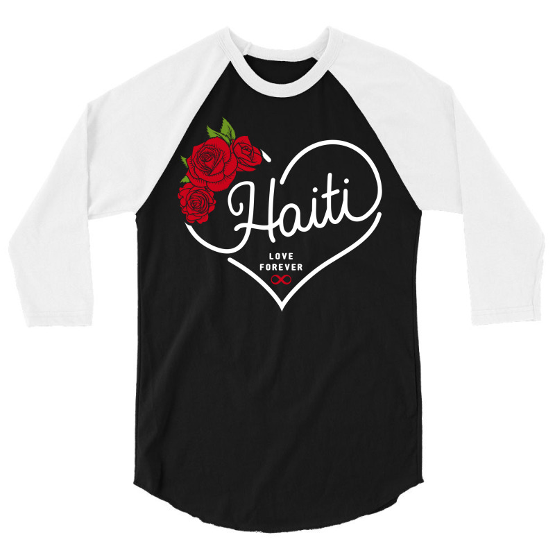 Haiti Love Forever 3/4 Sleeve Shirt by honeysuckle | Artistshot