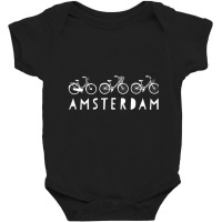 Bike Europe On Bicycle Amsterdam Bike T Shirt Baby Bodysuit | Artistshot