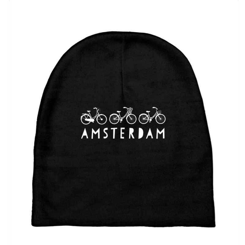 Bike Europe On Bicycle Amsterdam Bike T Shirt Baby Beanies by cm-arts | Artistshot