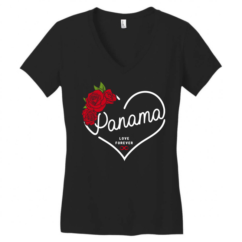 Panama Love Forever Women's V-Neck T-Shirt by honeysuckle | Artistshot