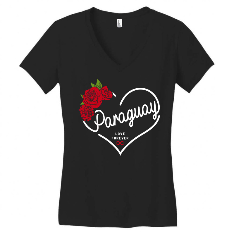 Paraguay Love Forever Women's V-Neck T-Shirt by honeysuckle | Artistshot