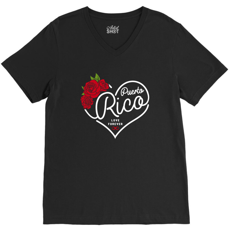 Puerto Rico Love Forever V-Neck Tee by honeysuckle | Artistshot