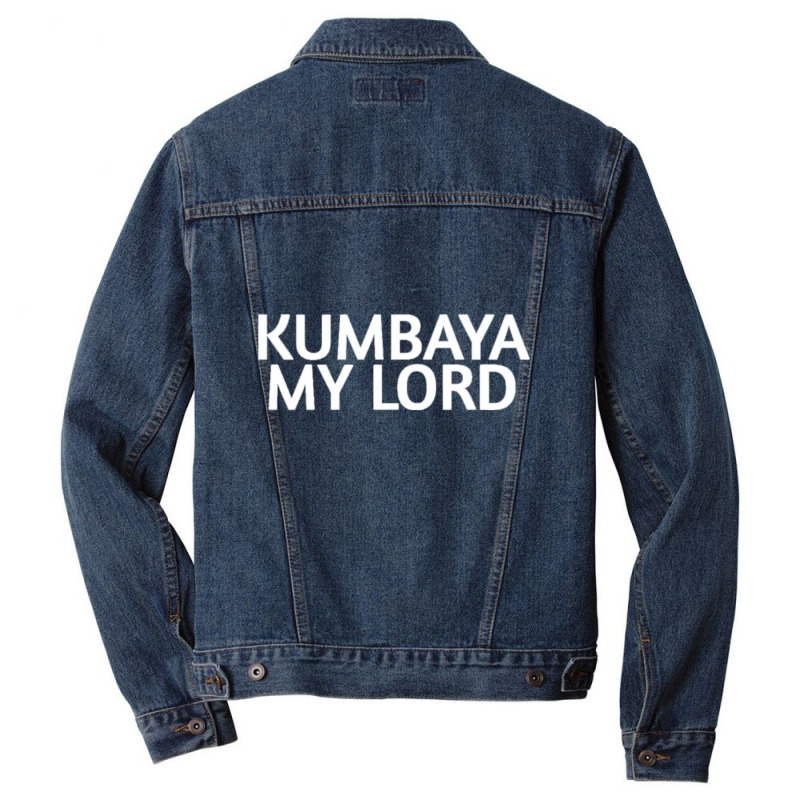 Kumbaya My Lord White Men Denim Jacket by cm-arts | Artistshot