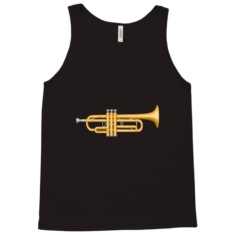 Trumpet Isolated On A White Tank Top by cm-arts | Artistshot