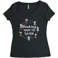 Drinking Around The World For Dark Women's Triblend Scoop T-shirt | Artistshot