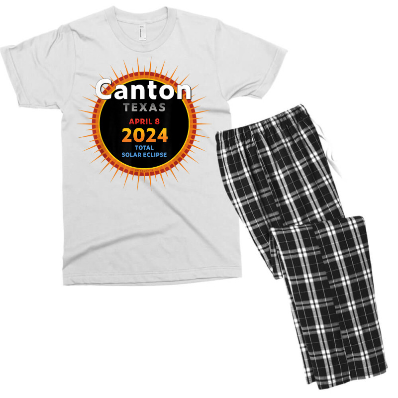 Canton Texas Tx Total Solar Eclipse 2024  2  T Shirt Men's T-shirt Pajama Set | Artistshot