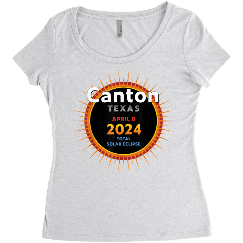 Canton Texas Tx Total Solar Eclipse 2024  2  T Shirt Women's Triblend Scoop T-shirt | Artistshot