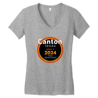 Canton Texas Tx Total Solar Eclipse 2024  2  T Shirt Women's V-neck T-shirt | Artistshot