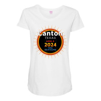 Canton Texas Tx Total Solar Eclipse 2024  2  T Shirt Maternity Scoop Neck T-shirt | Artistshot