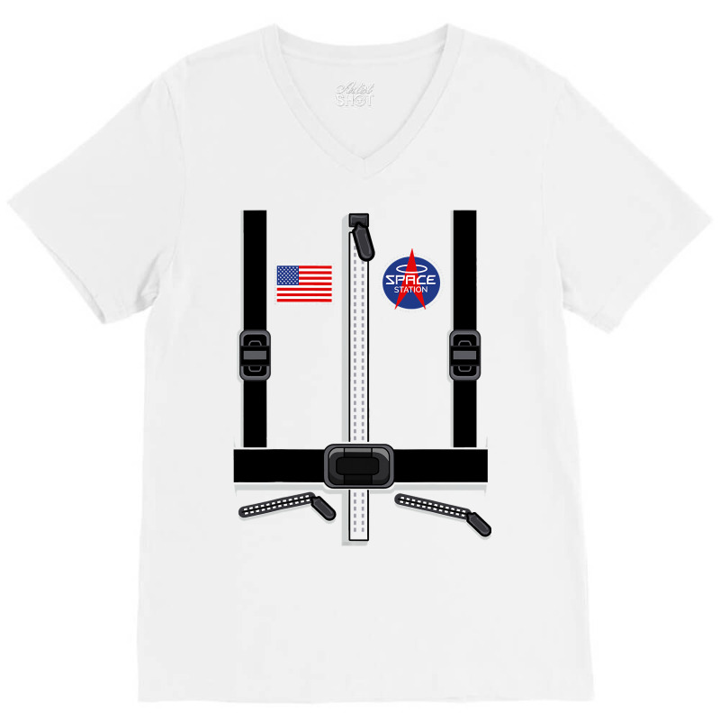 Astronaut Costume For Kids Men Women Space Suit V-neck Tee | Artistshot