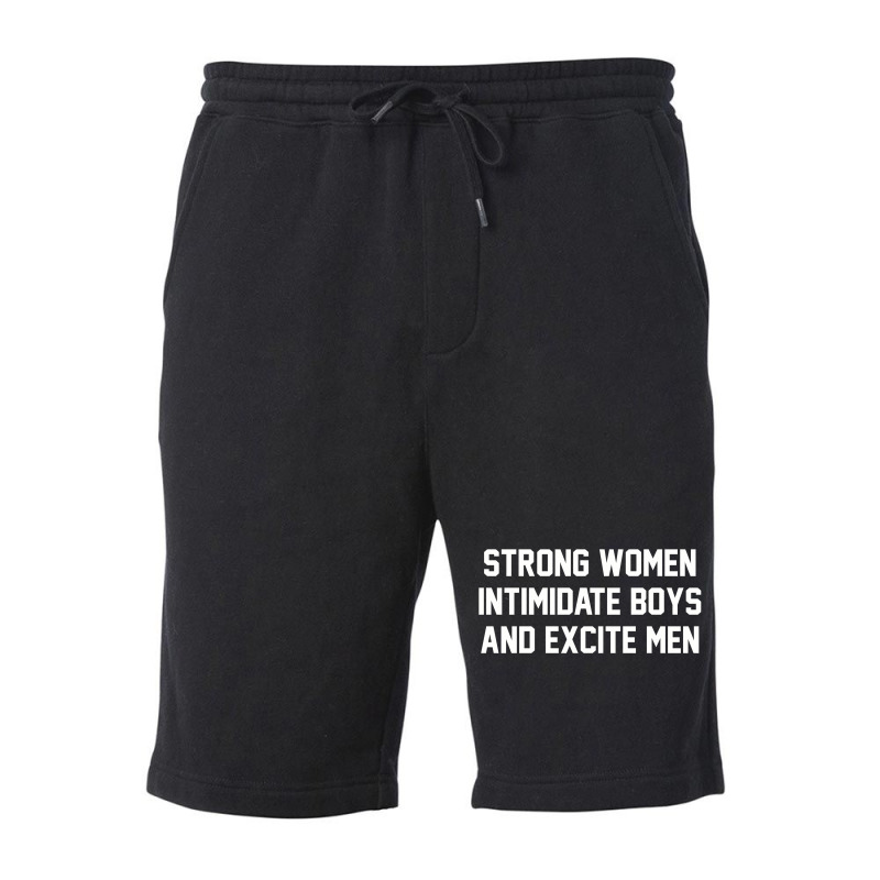 Strong Women Intimidate Boys And Excite Men 02 [tb] Fleece Short by cm-arts | Artistshot