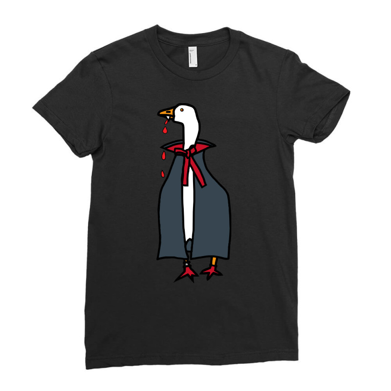 Halloween T  Shirt Halloween Horror Vampire Gaming Goose T  Shirt Ladies Fitted T-Shirt by whistlerobust | Artistshot