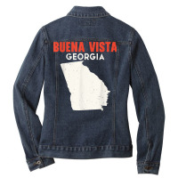 Buena Vista Georgia Usa State America Travel Georgian Atlant T Shirt Ladies Denim Jacket | Artistshot