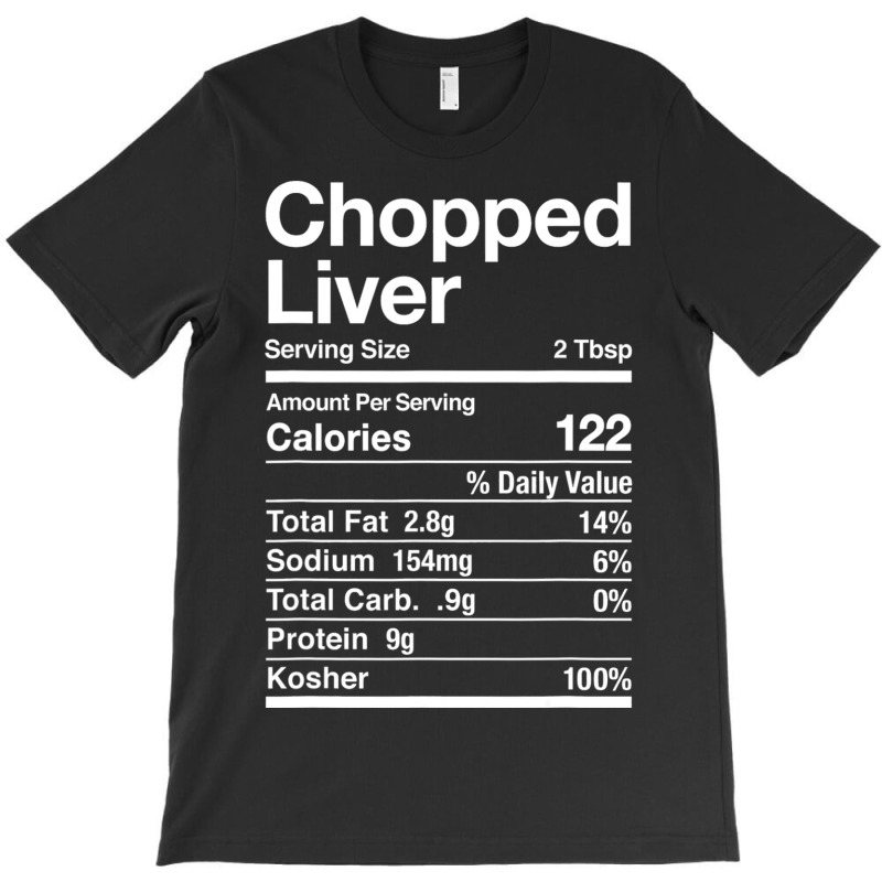 Chopped Liver Nutrition Facts Jewish Kosher Food Hanukkah T-shirt | Artistshot