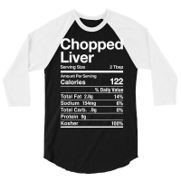 Chopped Liver Nutrition Facts Jewish Kosher Food Hanukkah 3/4 Sleeve Shirt | Artistshot