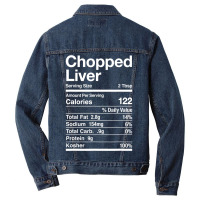 Chopped Liver Nutrition Facts Jewish Kosher Food Hanukkah Men Denim Jacket | Artistshot