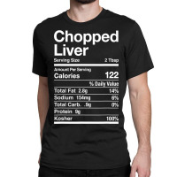 Chopped Liver Nutrition Facts Jewish Kosher Food Hanukkah Classic T-shirt | Artistshot