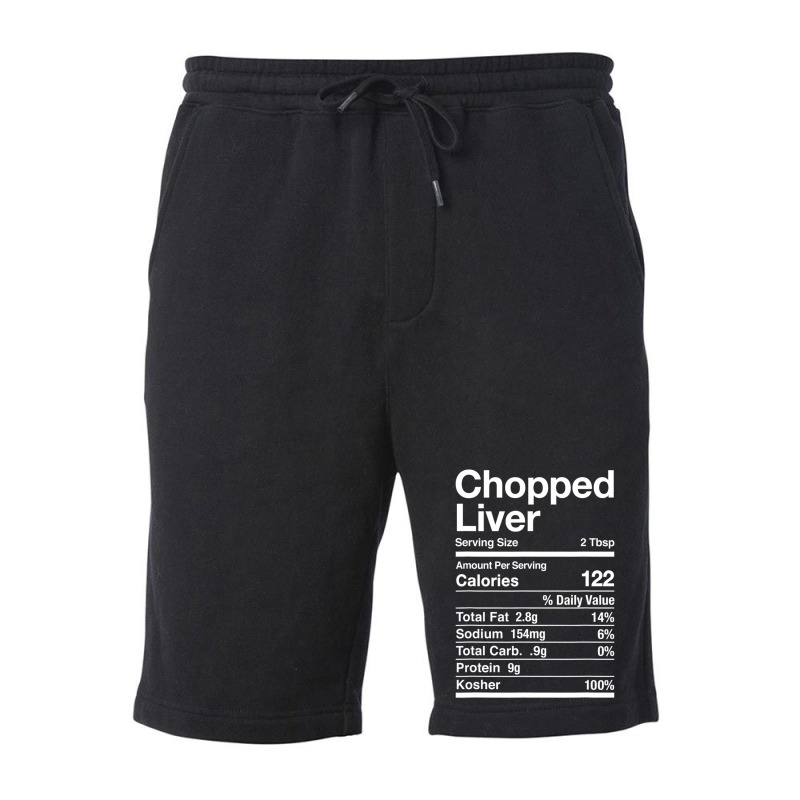 Chopped Liver Nutrition Facts Jewish Kosher Food Hanukkah Fleece Short | Artistshot