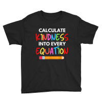 Calculate Kindness Into Every Equation School Math Teacher T Shirt Youth Tee | Artistshot