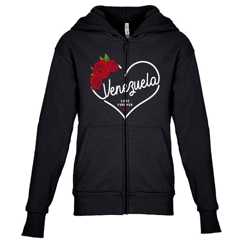 Venezuela Love Forever Youth Zipper Hoodie by honeysuckle | Artistshot