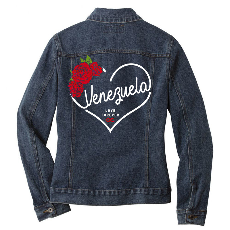 Venezuela Love Forever Ladies Denim Jacket by honeysuckle | Artistshot