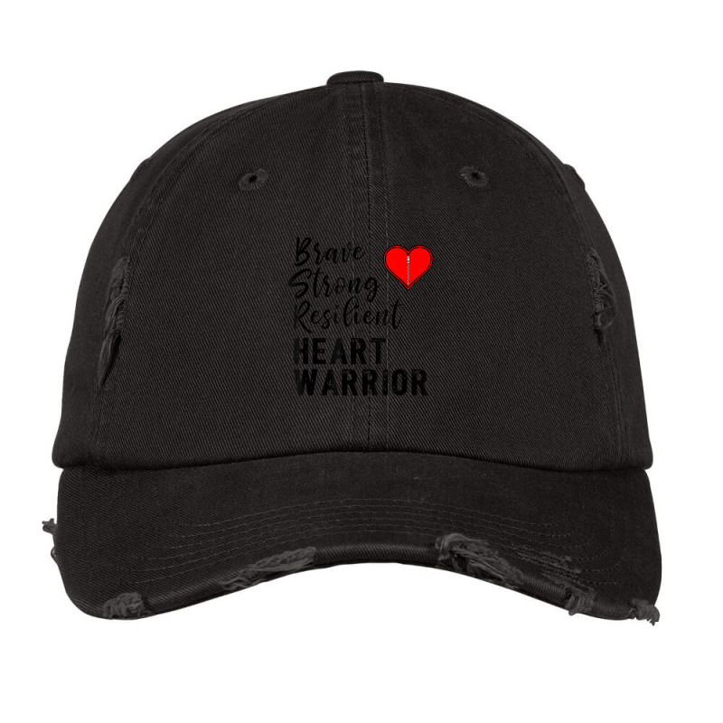 Heart Warrior Chd Awareness Brave Strong Resilien Vintage Cap | Artistshot