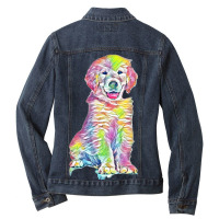 Cat Sitting Png Ladies Denim Jacket | Artistshot