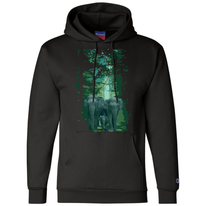 Elephants And Forests, Elephants And Forests Vintage, Elephants Forest Champion Hoodie by SHOPTRUI4 | Artistshot