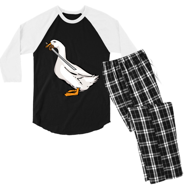 Duck With A Sword (1) Men's 3/4 Sleeve Pajama Set by cm-arts | Artistshot