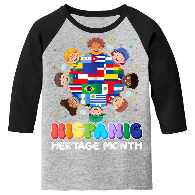 Hispanic Heritage Month Latin American Flag Kids Boys Girls T Shirt Youth 3/4 Sleeve by cm-arts | Artistshot