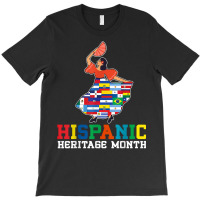 Dancing Latino Latinx Countries Flag Hispanic Heritage Month T Shirt T-shirt | Artistshot