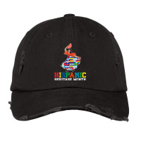 Dancing Latino Latinx Countries Flag Hispanic Heritage Month T Shirt Vintage Cap | Artistshot