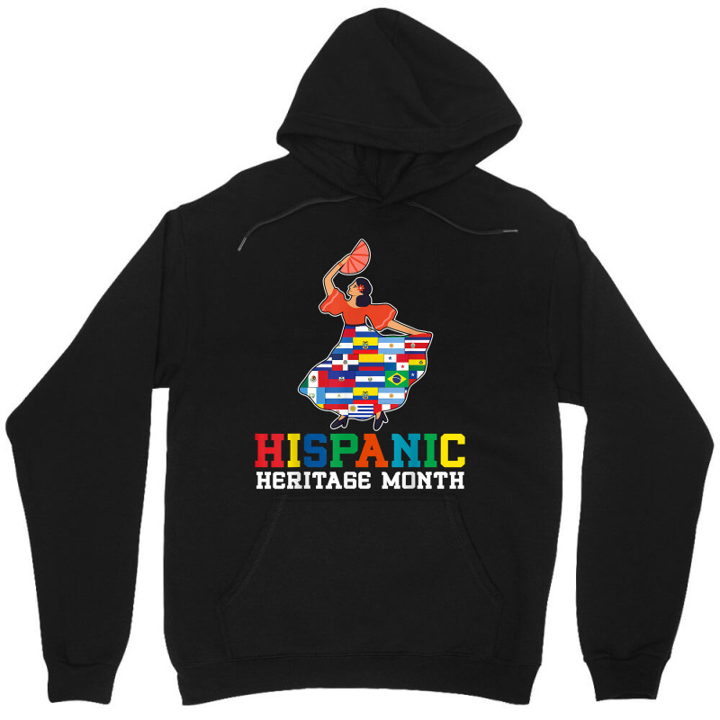 Dancing Latino Latinx Countries Flag Hispanic Heritage Month T Shirt Unisex Hoodie by hankeajrippleex5 | Artistshot