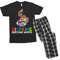 Dancing Latino Latinx Countries Flag Hispanic Heritage Month T Shirt Men's T-shirt Pajama Set | Artistshot