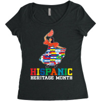 Dancing Latino Latinx Countries Flag Hispanic Heritage Month T Shirt Women's Triblend Scoop T-shirt | Artistshot