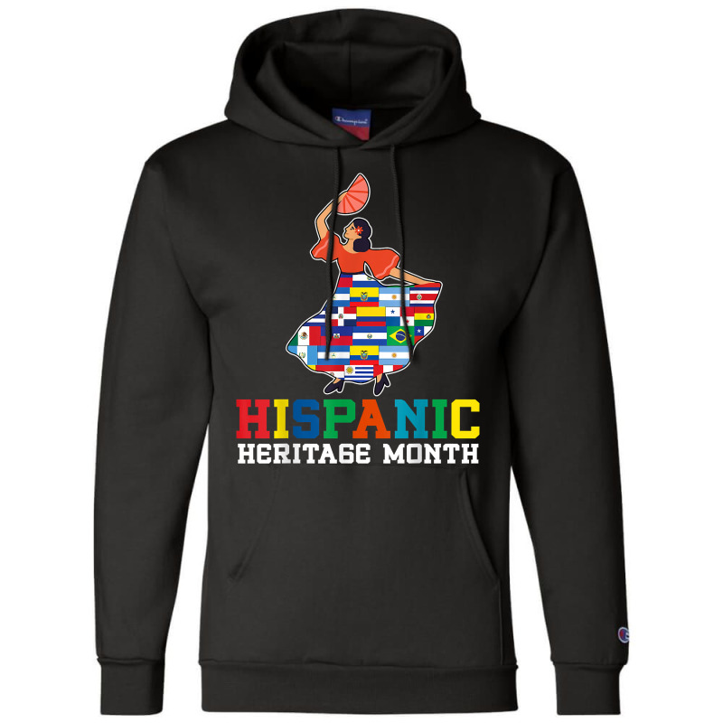 Dancing Latino Latinx Countries Flag Hispanic Heritage Month T Shirt Champion Hoodie by hankeajrippleex5 | Artistshot