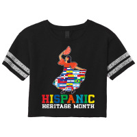 Dancing Latino Latinx Countries Flag Hispanic Heritage Month T Shirt Scorecard Crop Tee | Artistshot