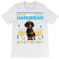 Dachshund Chanukah Jewish Ugly Hanukkah Sweater Pajama T-shirt | Artistshot