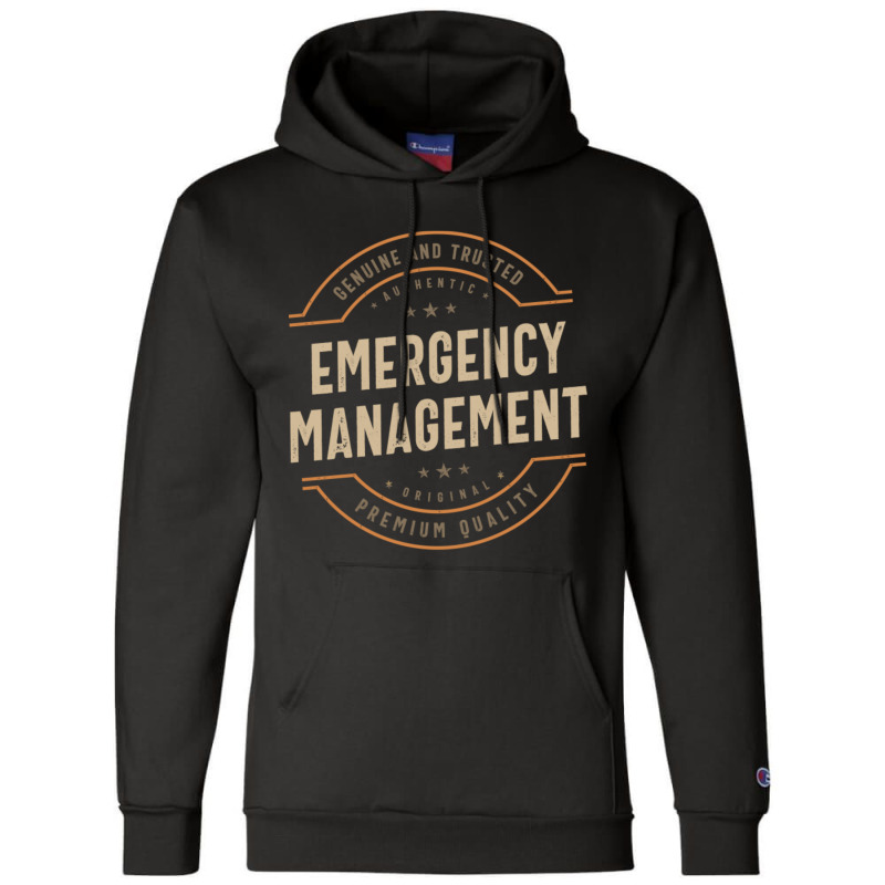 Funny Emergency Management Job Occupation Champion Hoodie | Artistshot