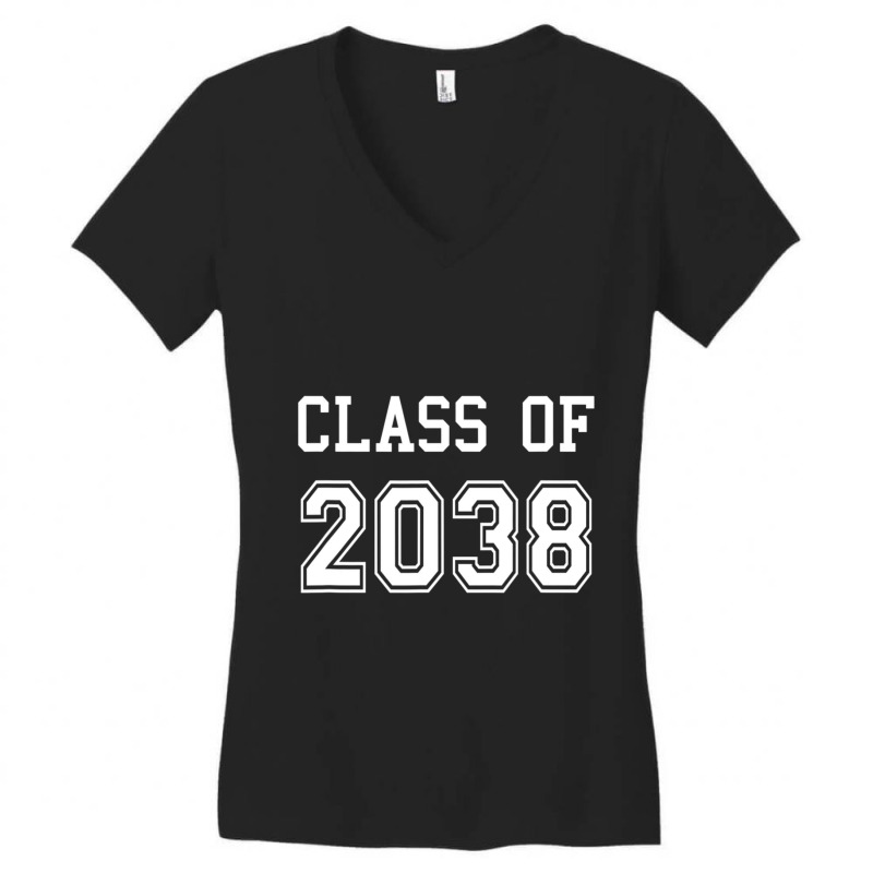 Class Of 2038 Graduation School Future Graduate Women's V-Neck T-Shirt by kentuckykonpha9 | Artistshot