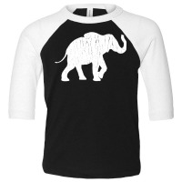 Distressed Elephant Silhouette Toddler 3/4 Sleeve Tee | Artistshot