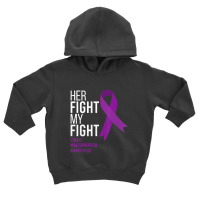 Her Fight Is My Fight Chiari Malformation Awareness Ribbon Toddler Hoodie | Artistshot