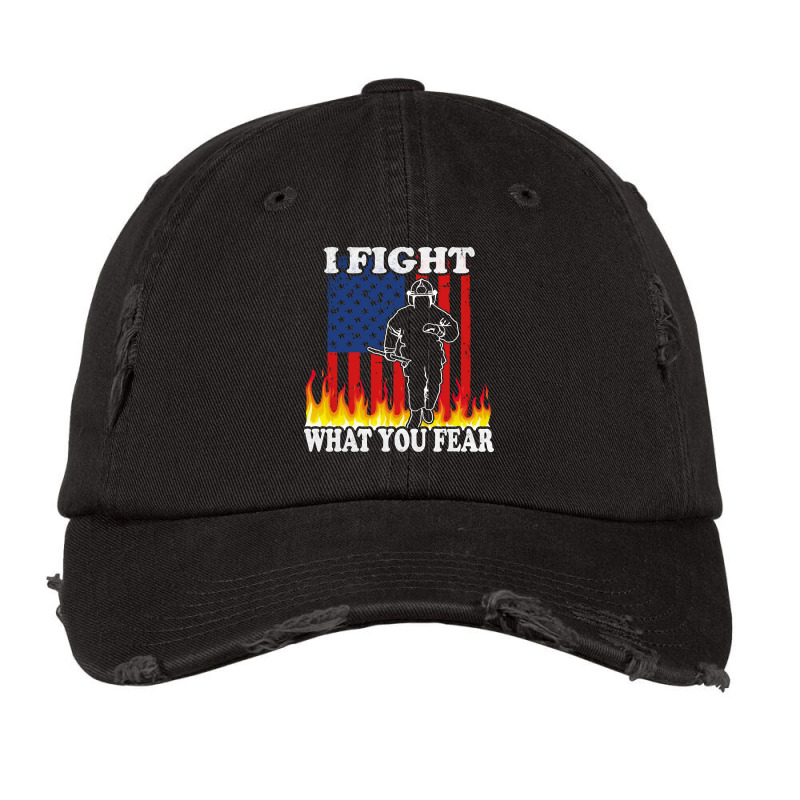 I Fight What You Fear, Fireman Fight Fire, Fire Department Skull Usa,  Vintage Cap by SHOPTRUI4 | Artistshot