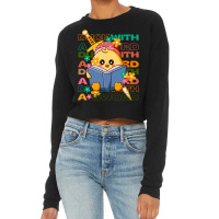 Duck With A Sword Cute Design Cropped Sweater | Artistshot